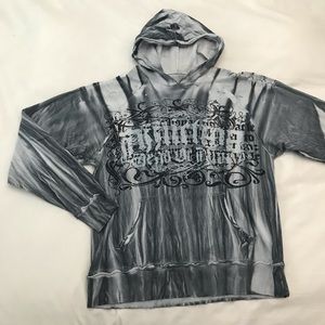 Affliction Hoodie w/metal studs Medium